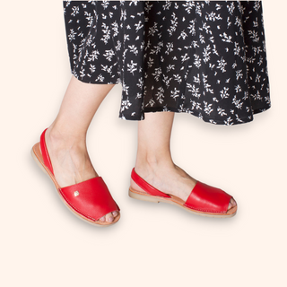 Andrea Sandalia Piel Rojo