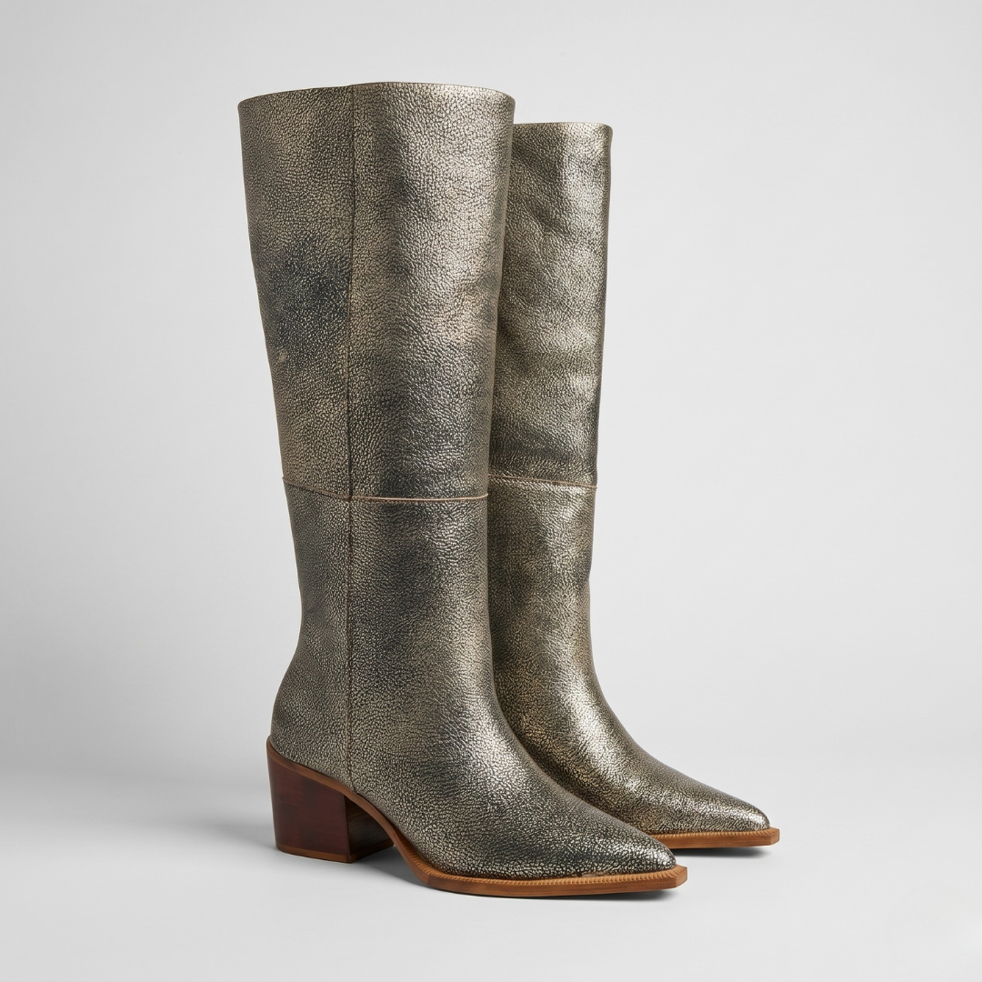 Marlene Bota Casual Oro Platinado