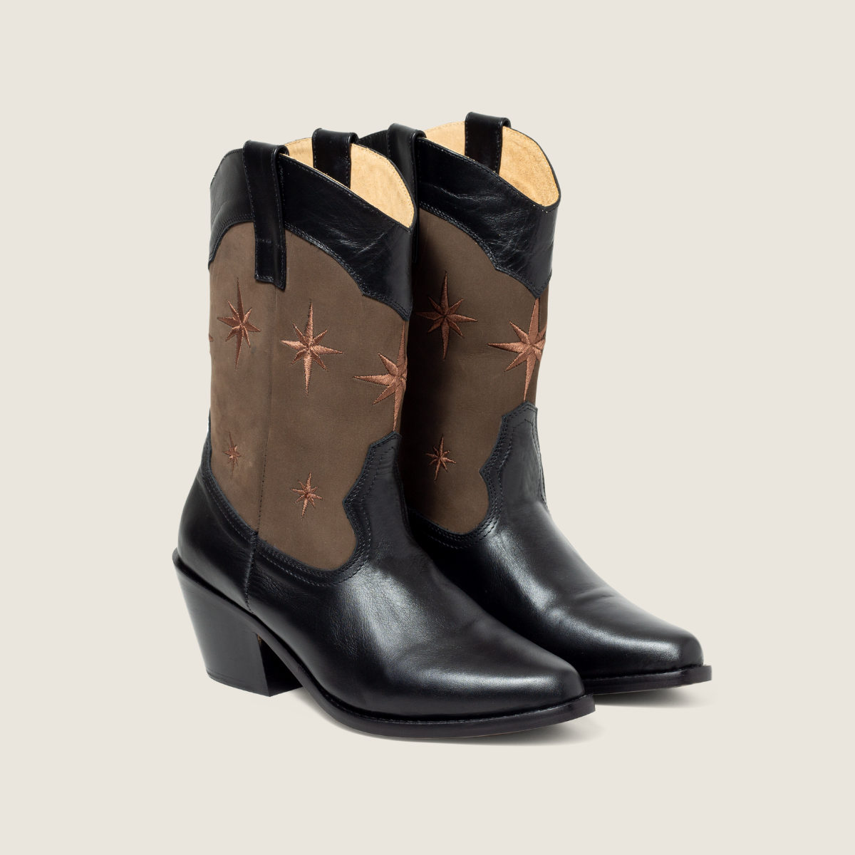 Bota Alta de Piel Julia Negro