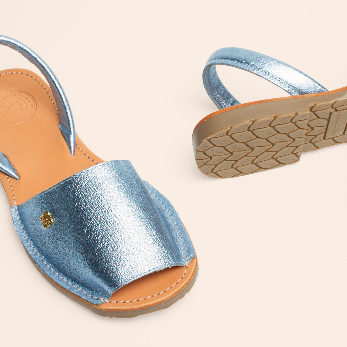 Andrea Sandalia Azul Metálico