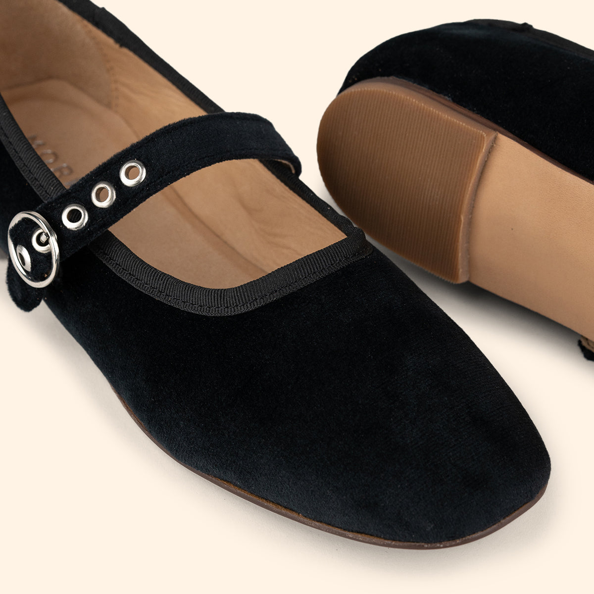 Melissa Ballerina Velvet Negro