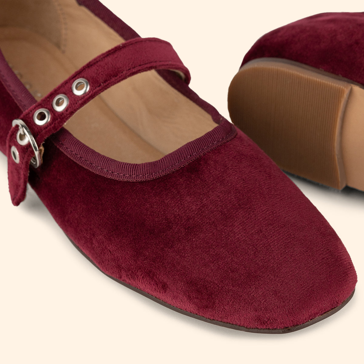 Melissa Ballerina Velvet Vino