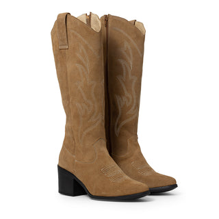 Bota Vaquera Valeria Beige