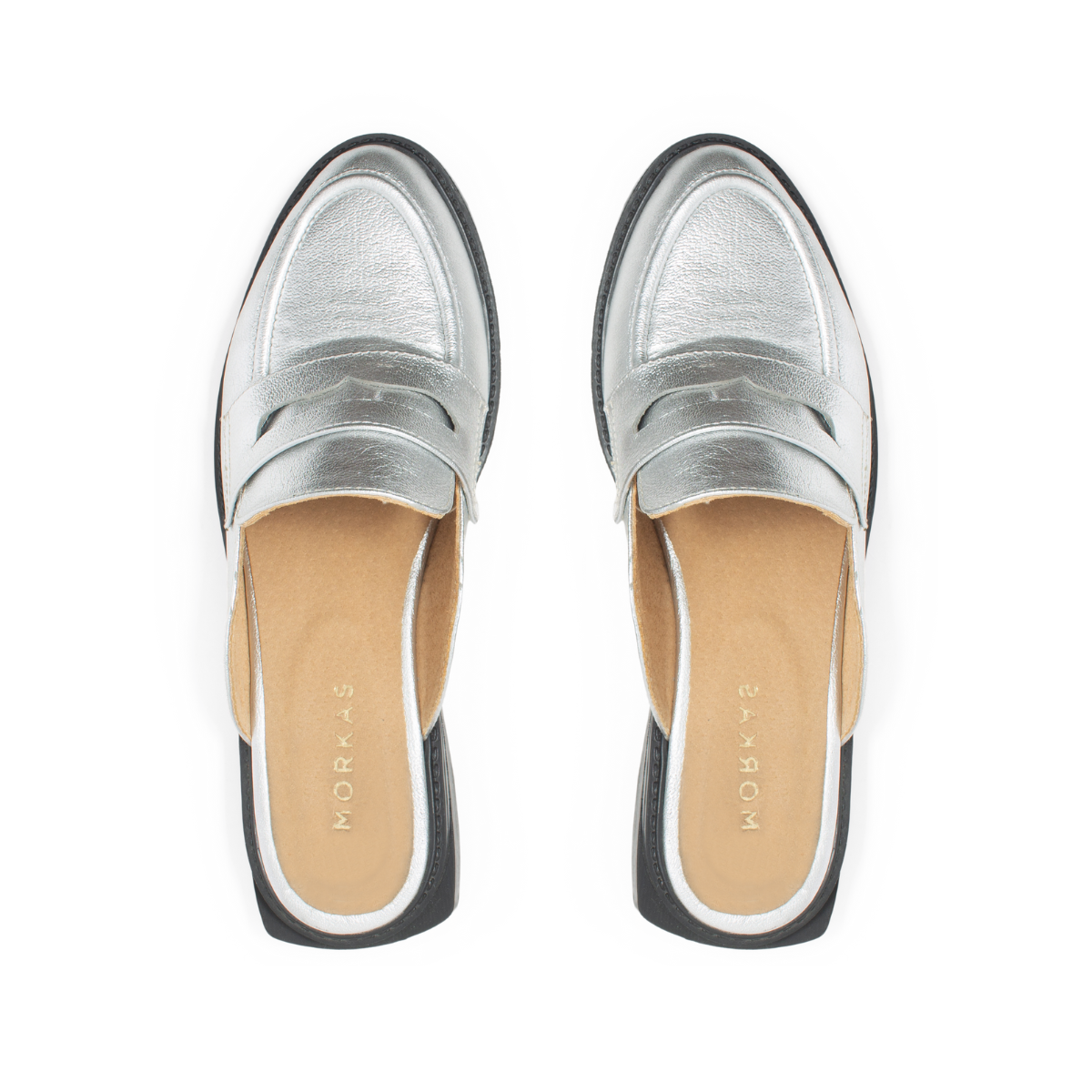 Martina Mules Piel Plata